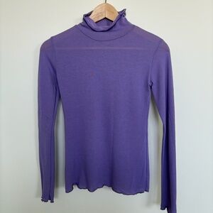 Purple Mockneck Long Sleeve